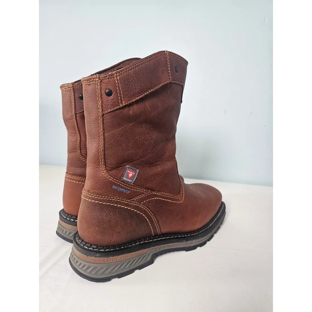 Cody James Composite Toe Work Boots Mens 10.5 EE Brown Primaloft Waterproof